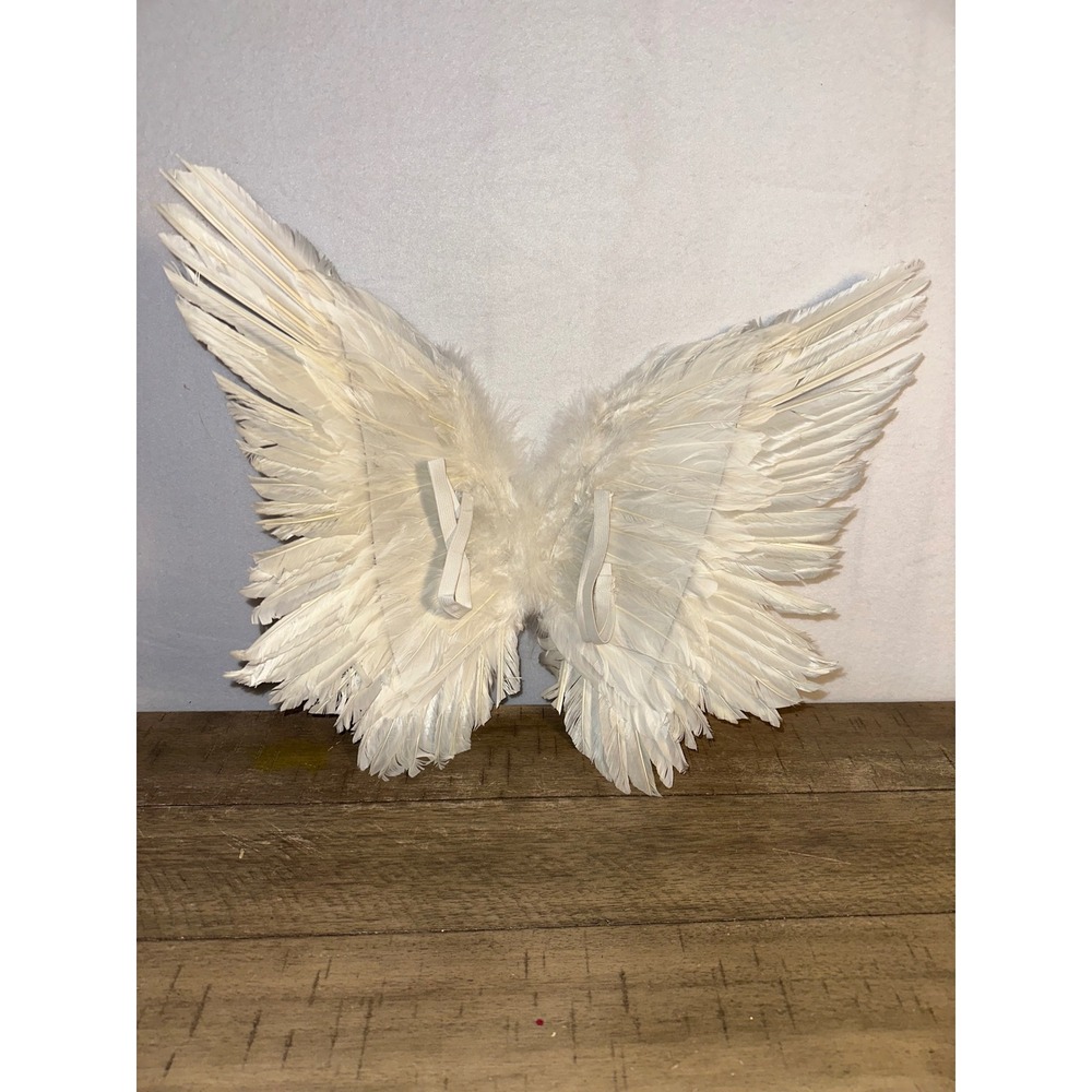 6 White Feather Angel Wings Costume Prop Halloween Christmas Cosplay 18x13
